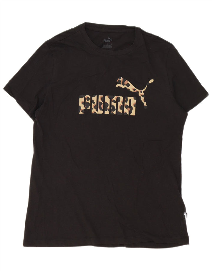 Tricou grafic Puma pentru bărbați Top mare din bumbac negru