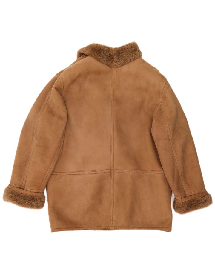 Jachetă din shearling pentru femei, UK 20 2XL, bej