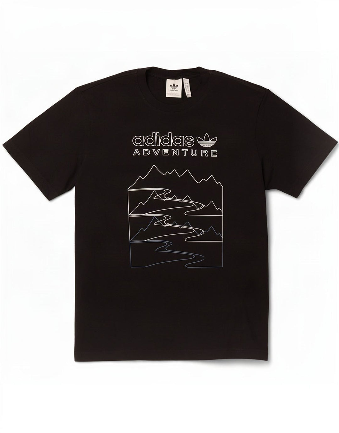 Tricou grafic pentru bărbați Adidas Top mic, negru, bumbac