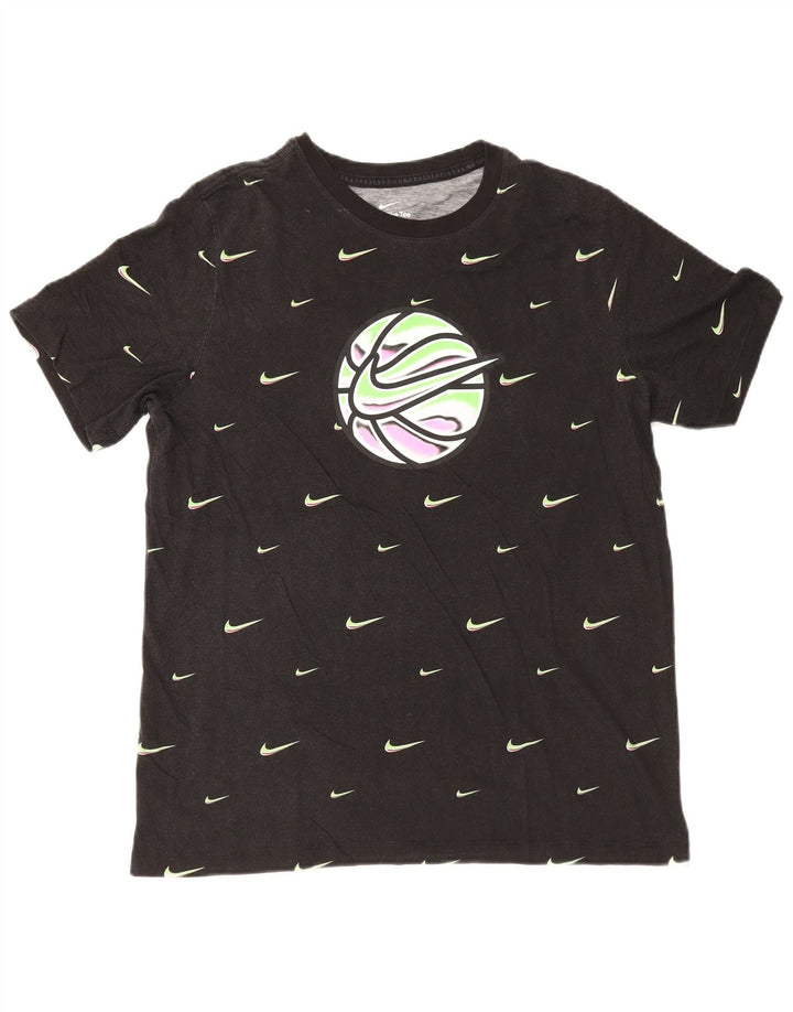 Tricou grafic Nike pentru bărbați Top mare din bumbac negru