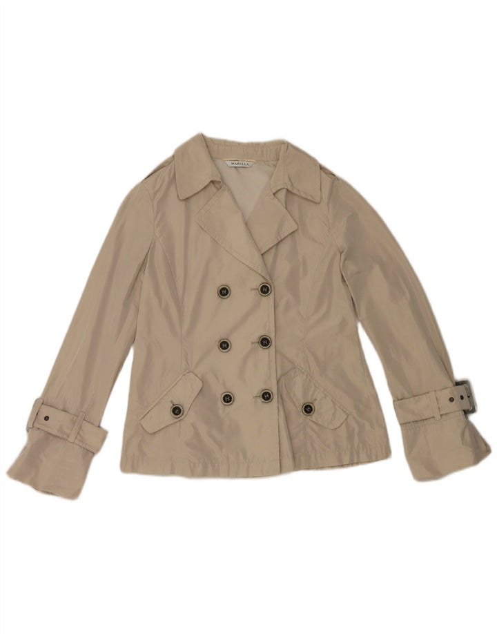 Trench scurt pentru femei Marella UK 14 mare, bej, poliester
