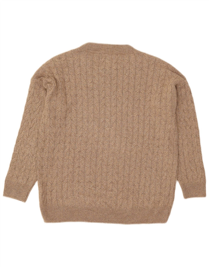 Pulover supradimensionat pentru femei Massimo Dutti cu gâtul turnat, UK 10, gri mic