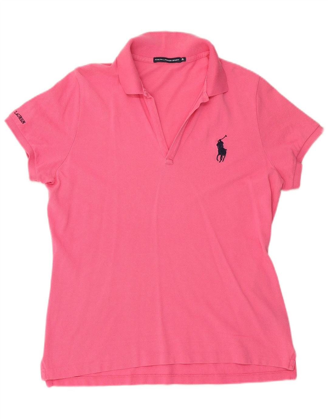 Tricou polo RALPH LAUREN pentru femei UK 18 XL bumbac roz