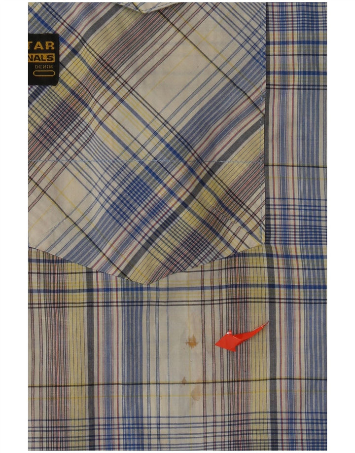 Cămașă cu mânecă scurtă pentru bărbați G-Star, multicoloră, din bumbac în carouri