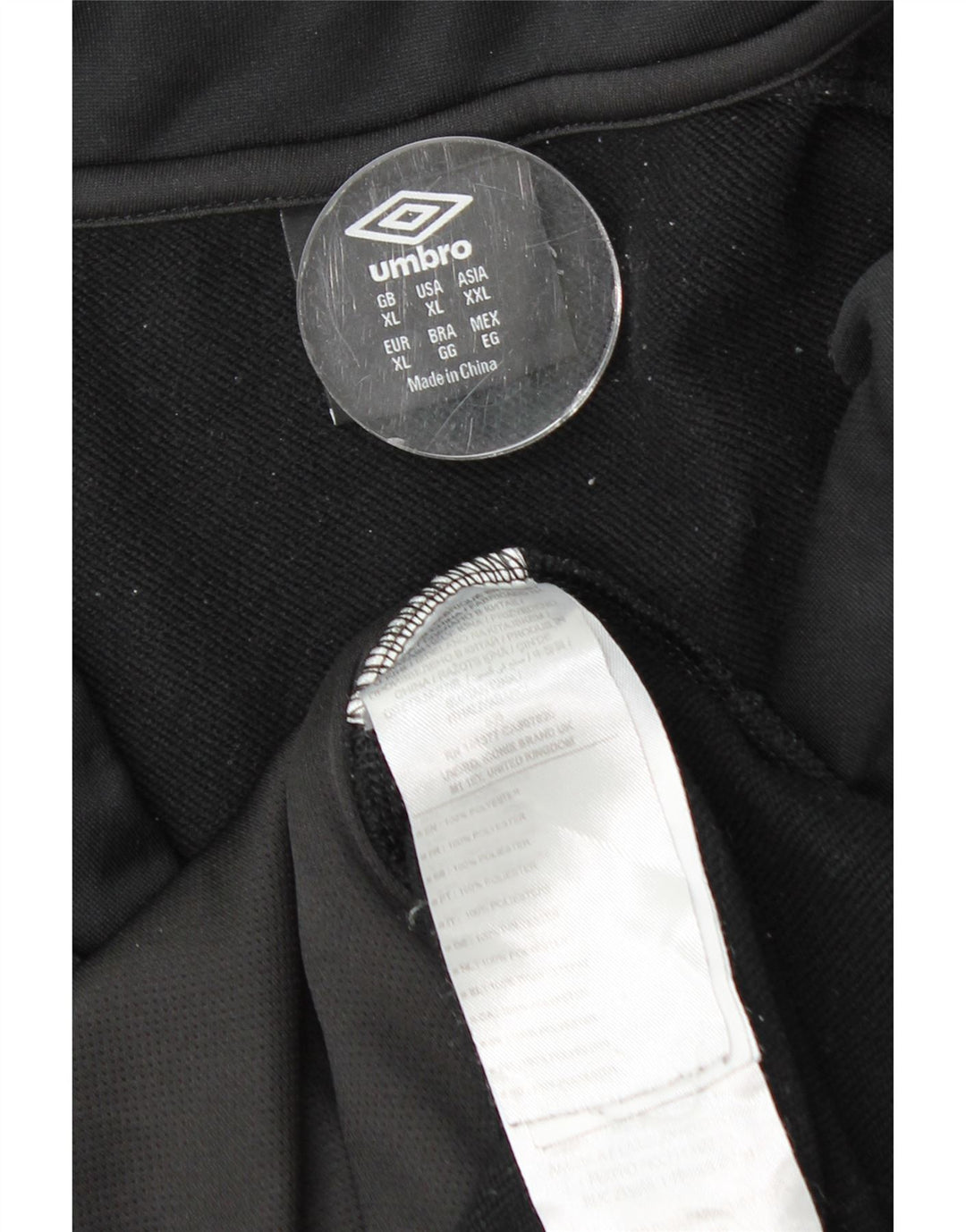 Jachetă de trening grafică pentru bărbați Umbro XL, poliester negru