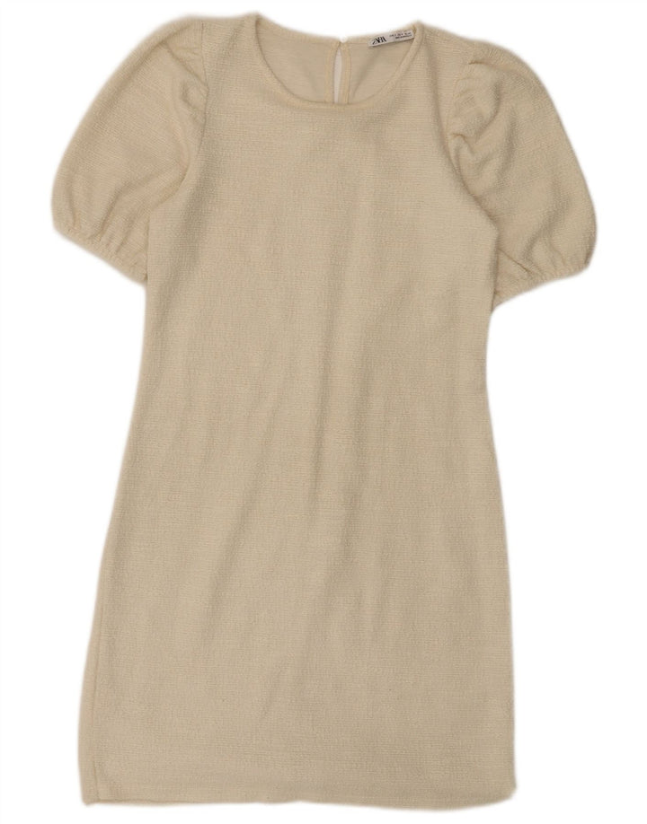 Rochie teacă pentru femei Zara UK 8 Mic Bumbac alb