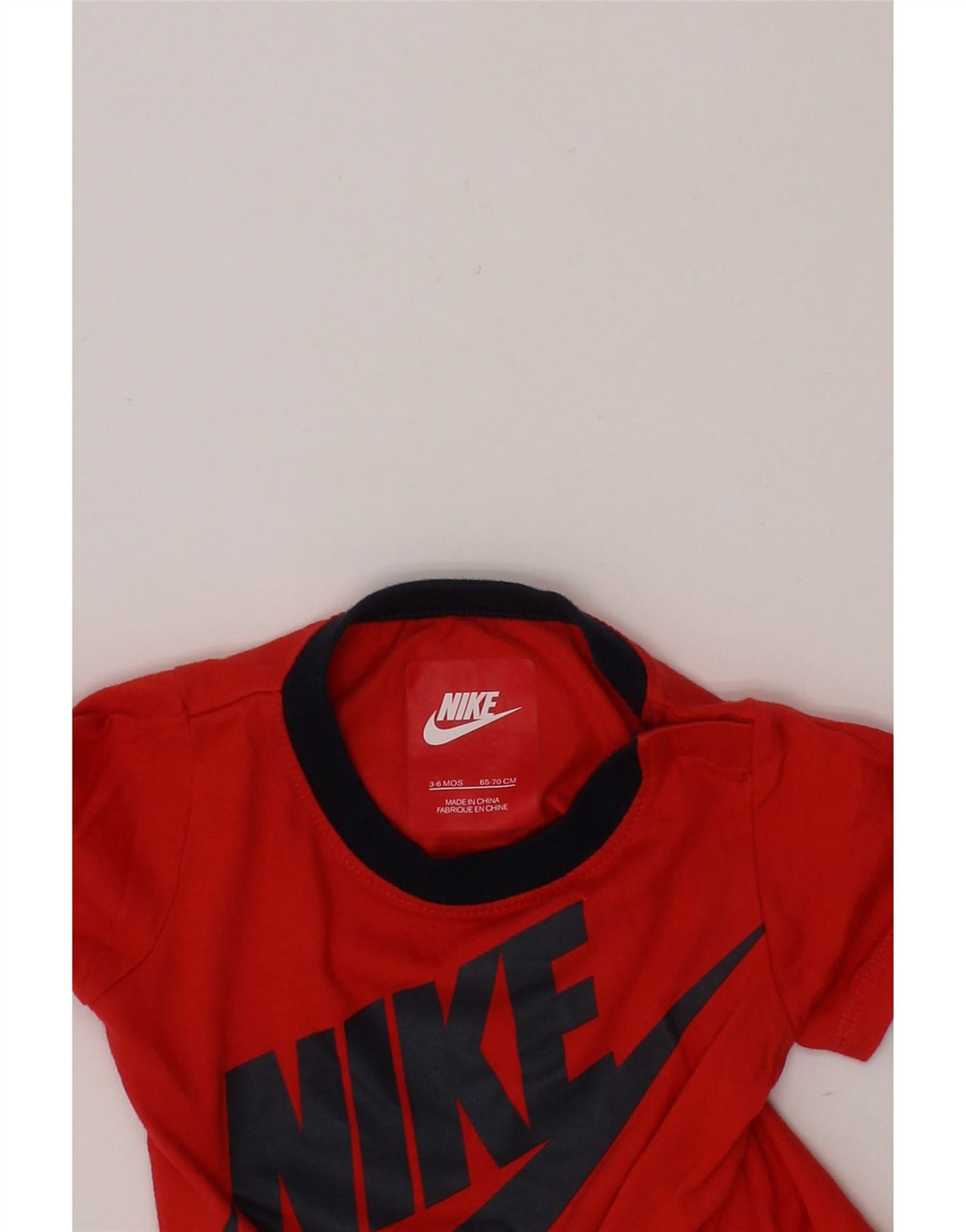 NIKE Baby Boys Graphic T-Shirt Top 3-6 Months Red Vintage Nike and Second-Hand Nike from Messina Hembry 
