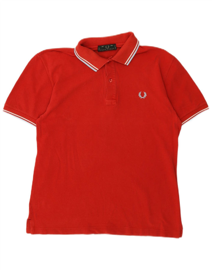 Cămașă polo FRED PERRY pentru bărbați, bumbac roșu mic