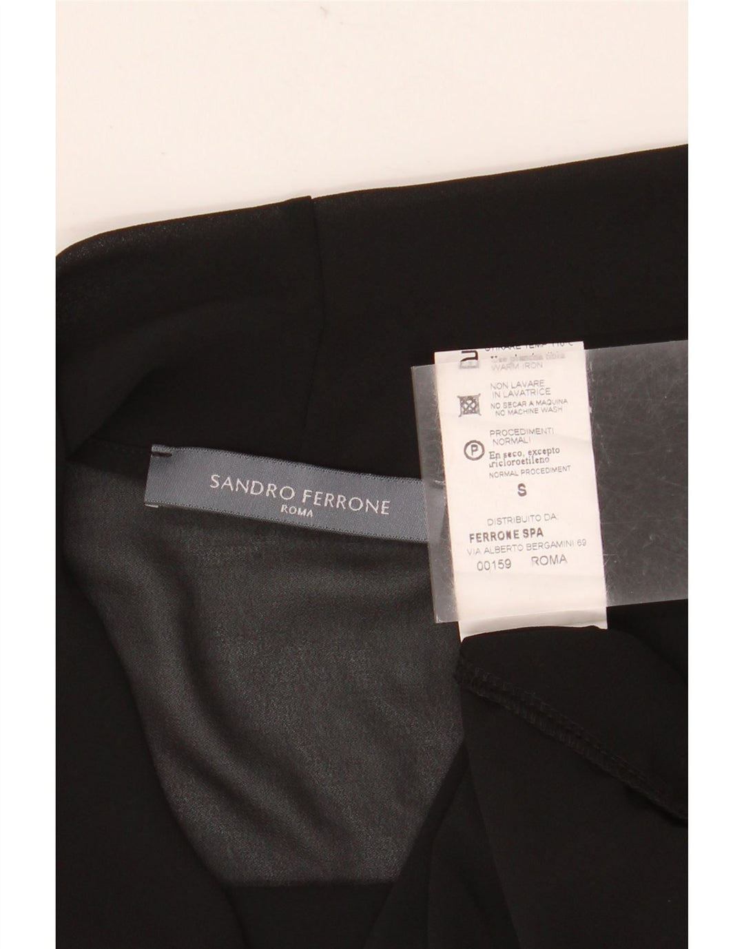 Sandro Ferrone Femei See Through Bluze Top UK 10 Small Black Poliester