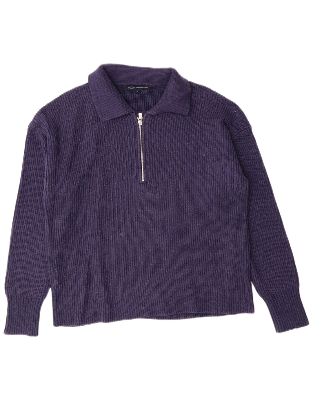 FRENCH CONNECTION Pulover cu gât polo pentru femei UK 10 Mic Bleumarin