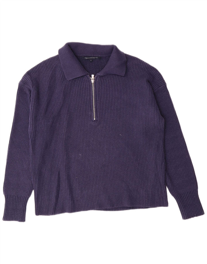 FRENCH CONNECTION Pulover cu gât polo pentru femei UK 10 Mic Bleumarin