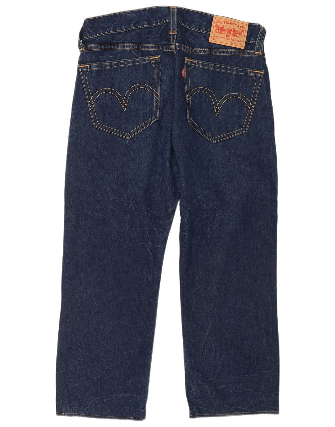 Blugi largi pentru bărbați Levi's W34 L27 bumbac bleumarin