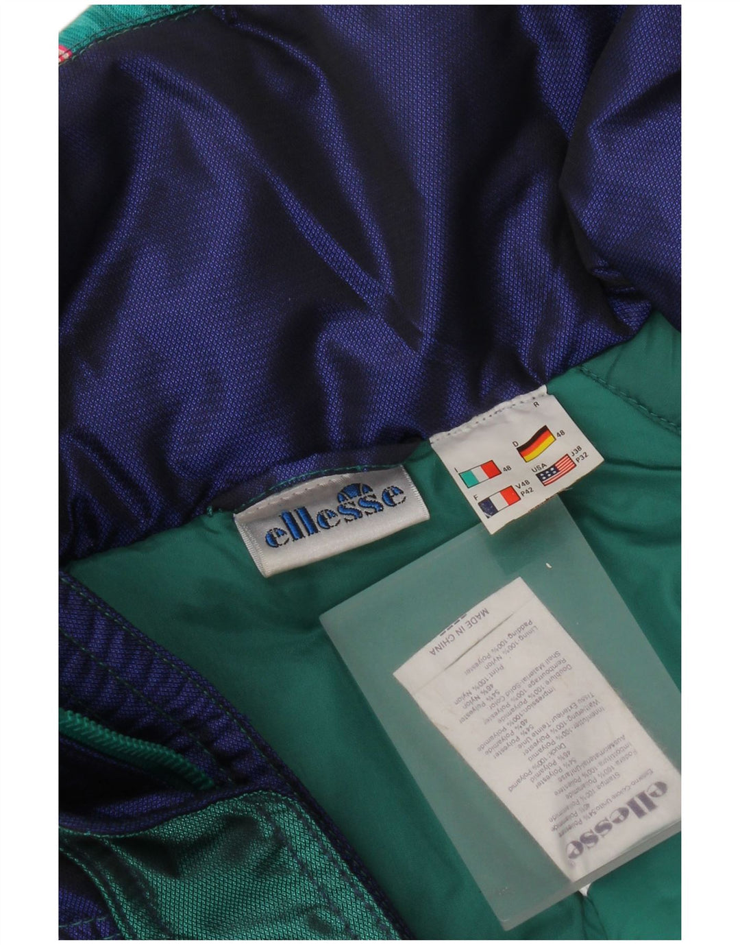 Jachetă de schi pentru bărbați, cu glugă, cu formă lejeră, IT 48, verde mediu, colorblock