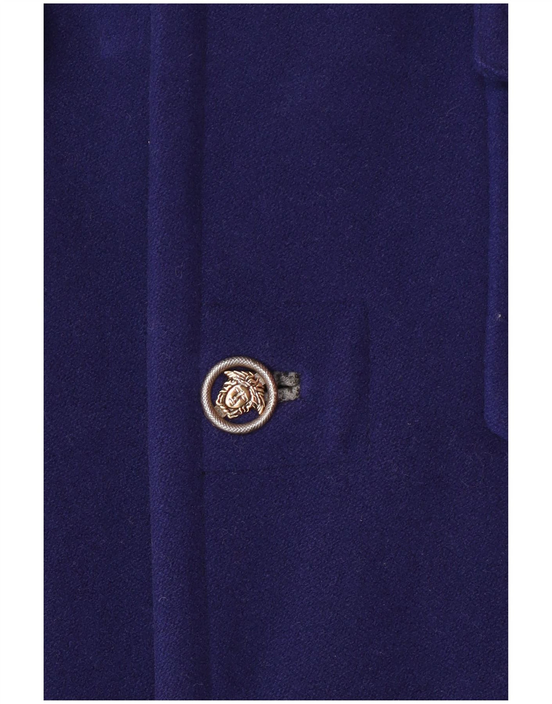 VERSACE Manson cu glugă pentru bărbați UK 38 Medium Blue Wool Designer