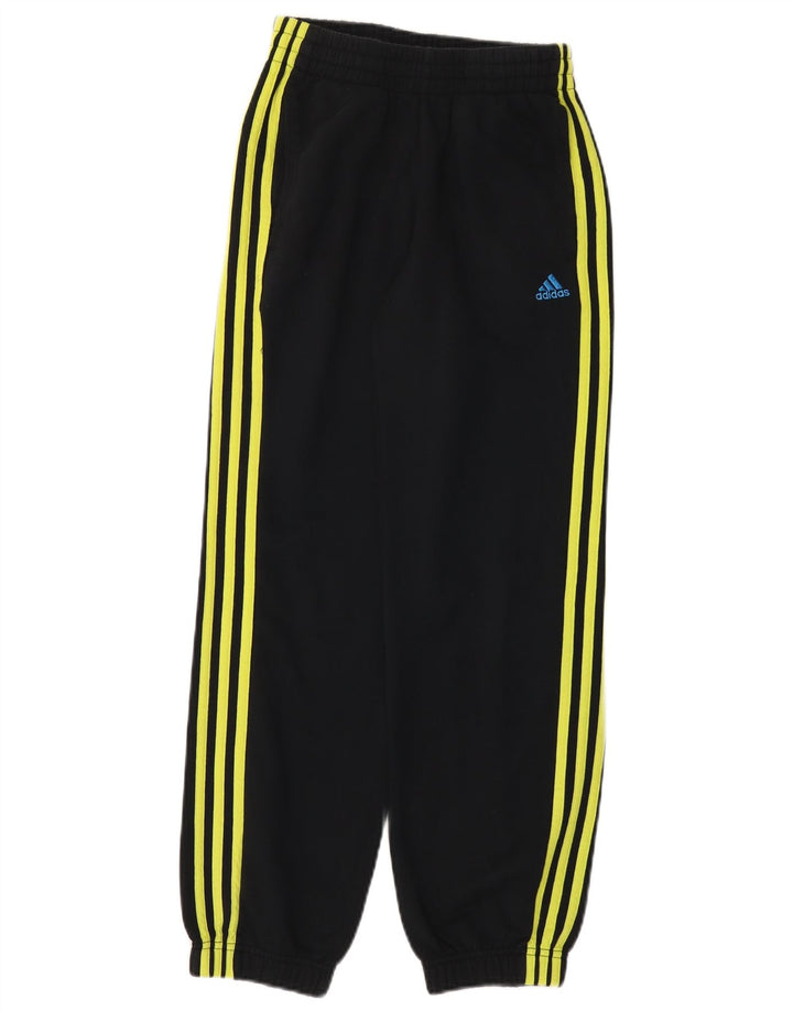 Pantaloni de trening ADIDAS baieti Joggeri 11-12 ani bumbac negru