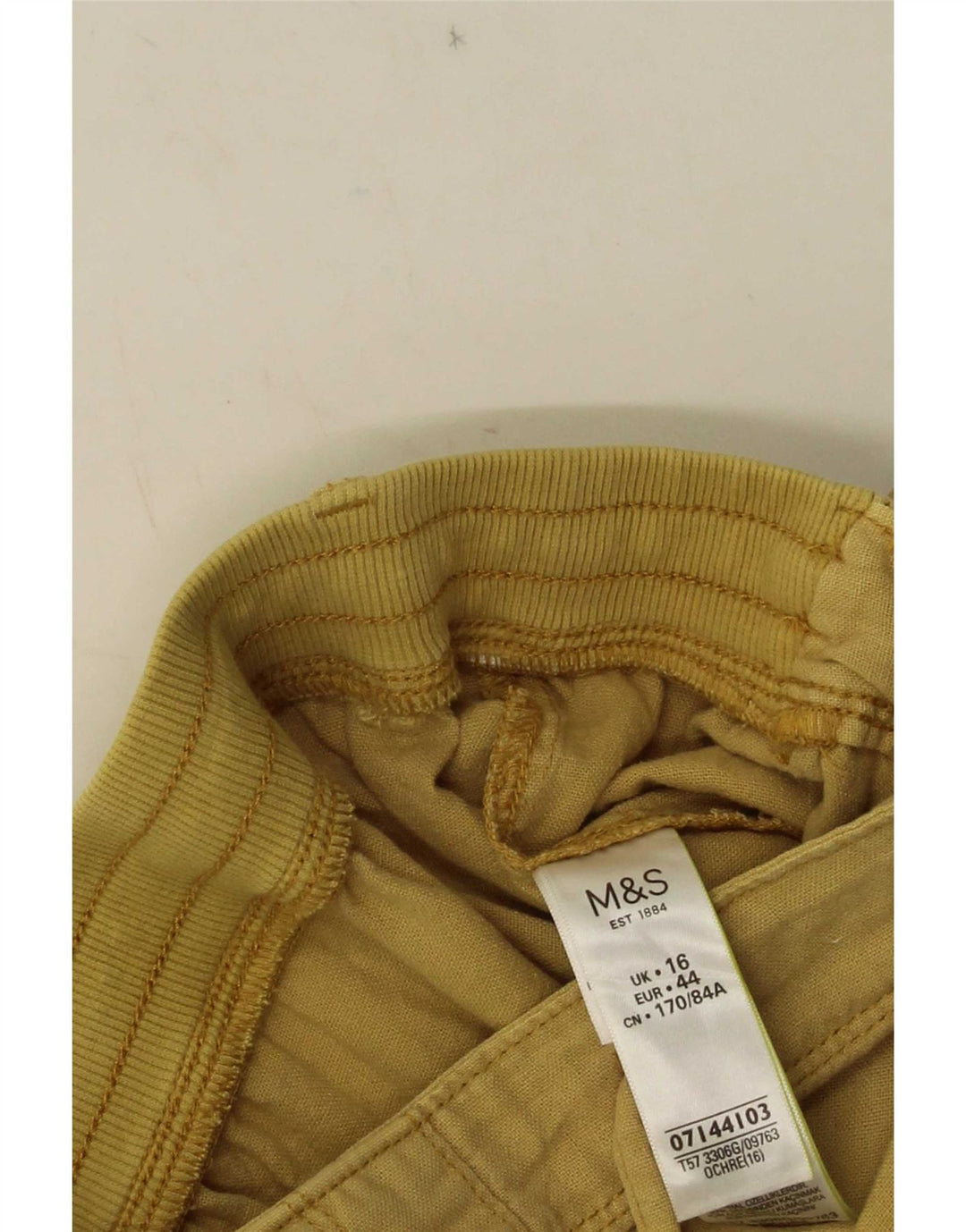 Marks & Spencer Pantaloni scurți pentru femei UK 16 Large W34 Khaki Linen
