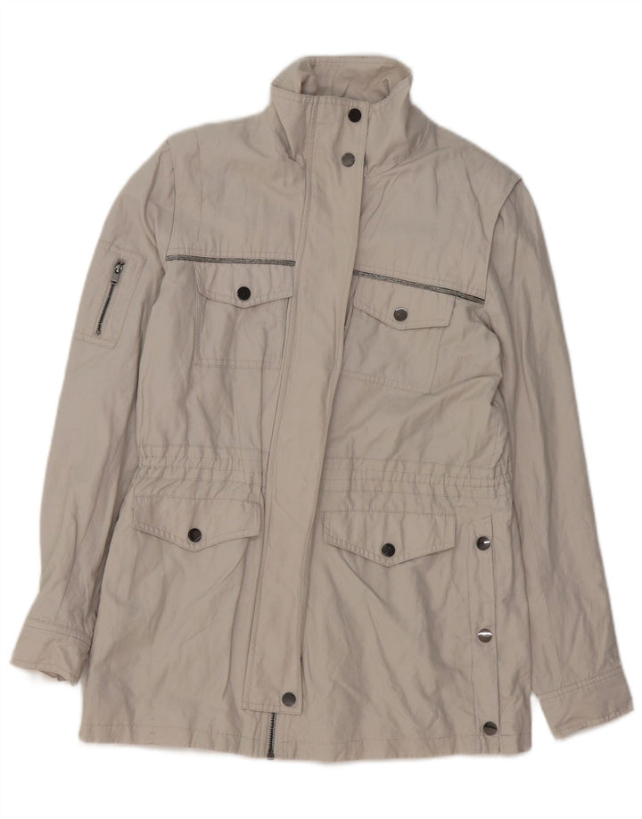 MINT VELVET Jachetă utilitare pentru femei UK 10 Small Grey Bumbac