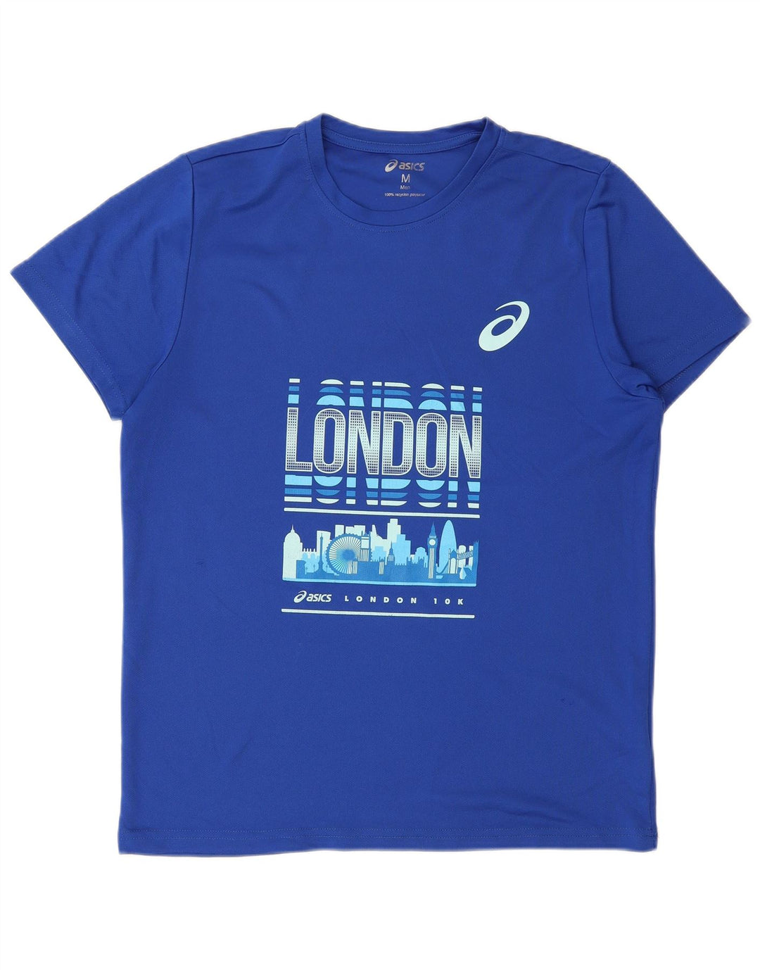 Tricou grafic Asics London pentru bărbați Top Medium Blue Poliester