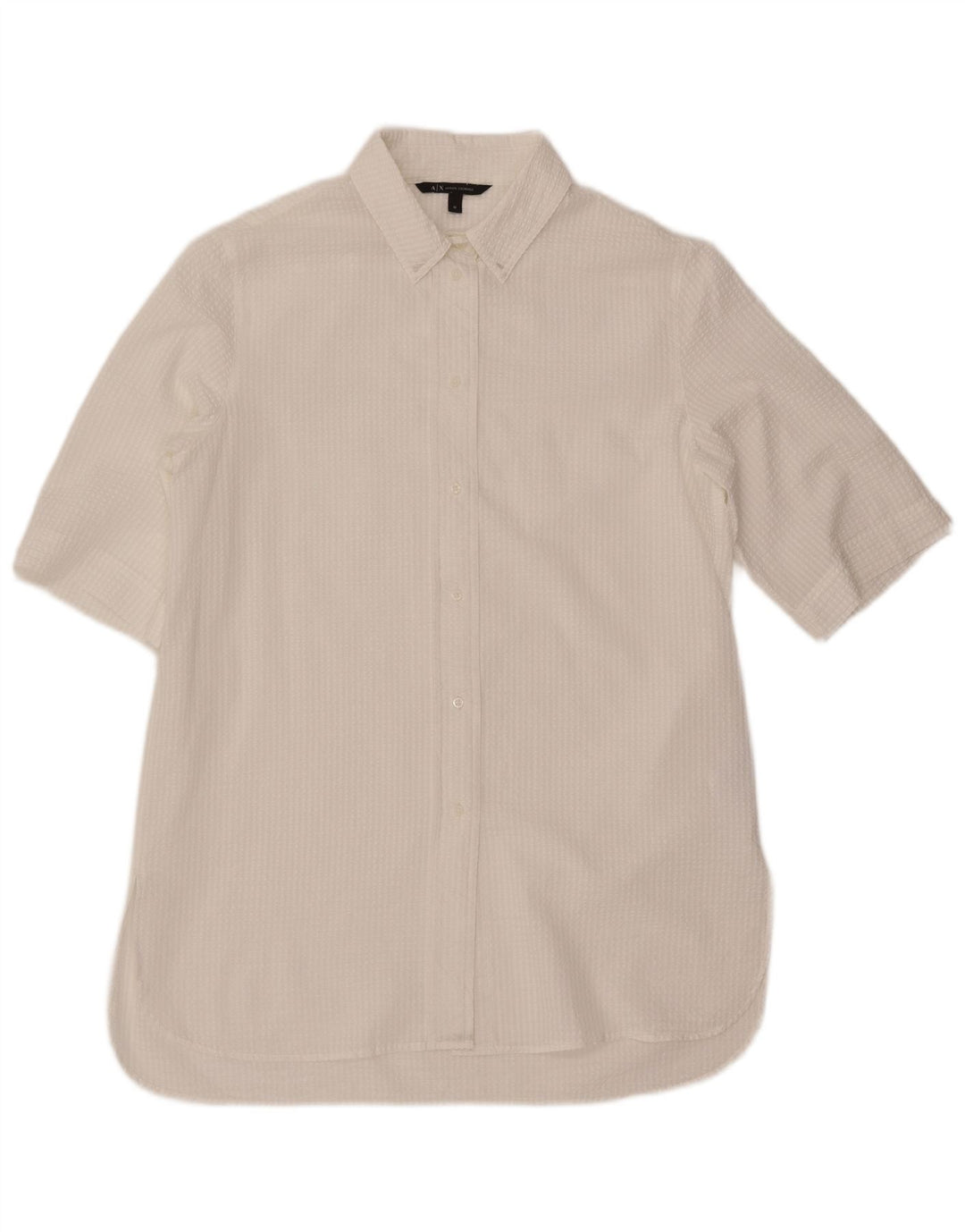 ARMANI EXCHANGE Rochie cămașă pentru femei UK 14 Medium White Pinstripe