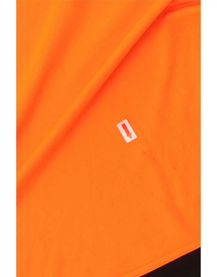 Tricou ADIDAS Climalite pentru băieți Top 9-10 ani Portocaliu Colorblock Poliester
