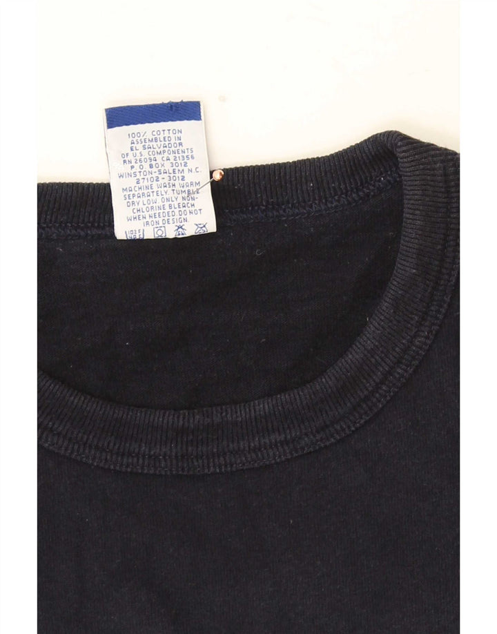 Tricou grafic pentru bărbați Champion Top mediu din bumbac bleumarin