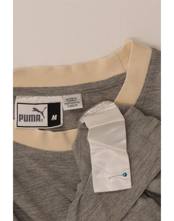 Tricou pentru bărbați Puma Top Medium Gri din bumbac color bloc