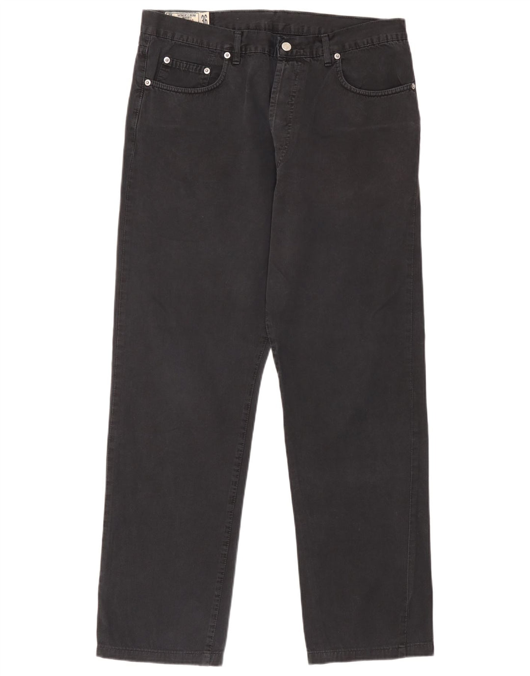 Uniformă Blugi Drepți Bărbați W36 L30 Bumbac Negru