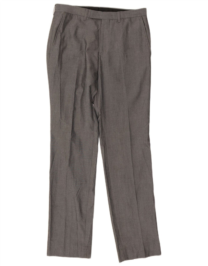 Marks & Spencer Pantaloni drepți pentru bărbați L30 L31 Poliester gri