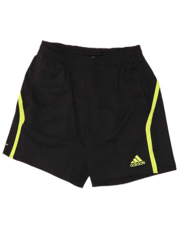 Pantaloni scurți sport pentru bărbați Adidas Climacool, mediu negru, poliester color bloc