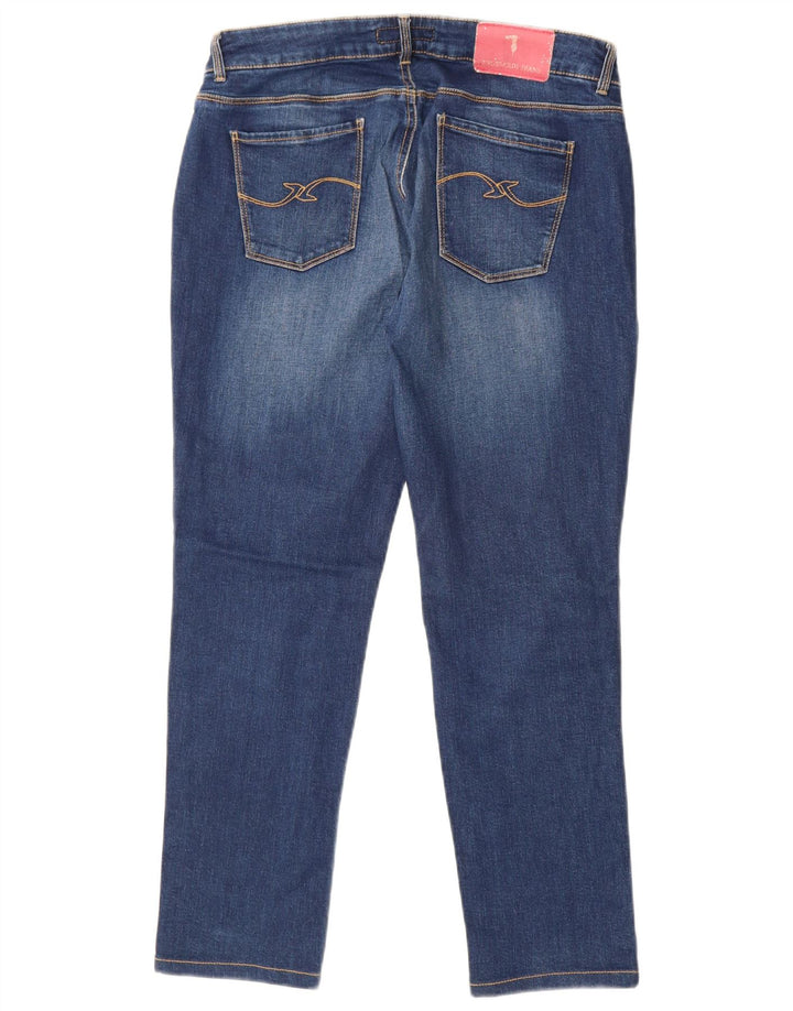 Trussardi blugi subțiri pentru femei W33 L27 bumbac albastru
