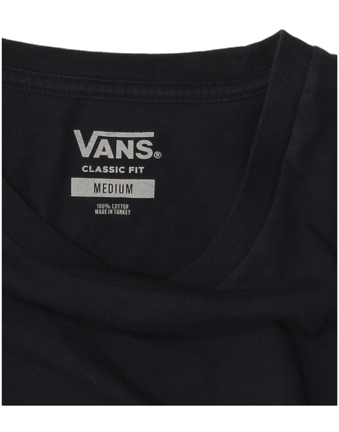 Tricou grafic pentru bărbați Vans Classic Fit Top mediu din bumbac bleumarin