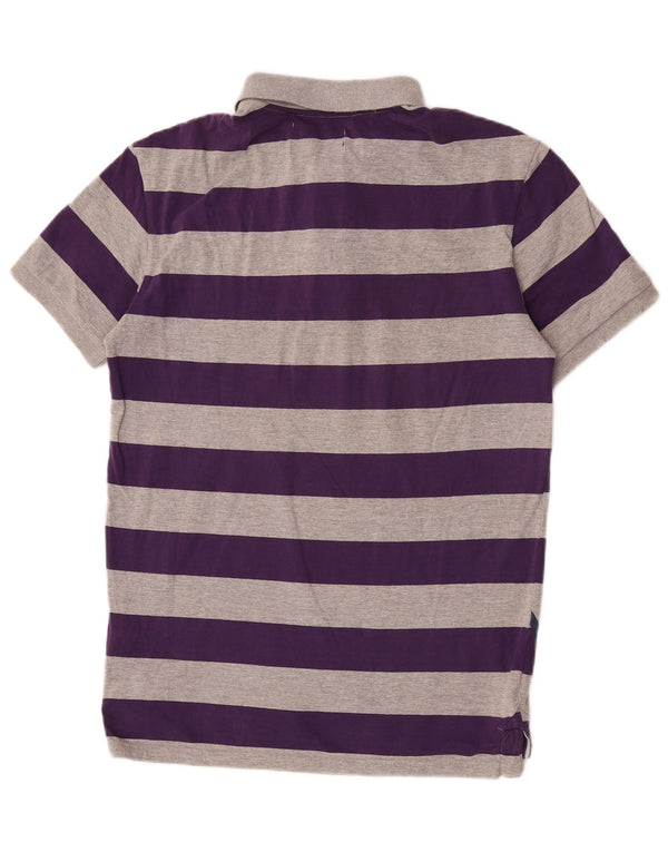 Tricou polo Desigual pentru bărbați, mare, cu dungi gri, bumbac
