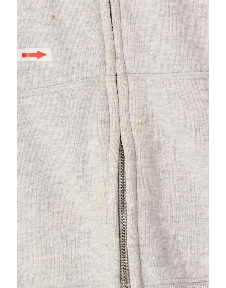 Gap Pulover cu capota cu fermoar grafic pentru femei, mare, gri bumbac