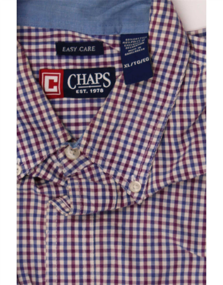 Cămașă pentru bărbați Chaps XL Blue Gingham Bumbac