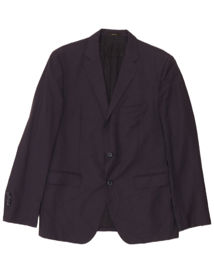 Massimo Dutti Jachetă pentru bărbați cu 2 nasturi EU 52 Lână mare albastru bleumarin
