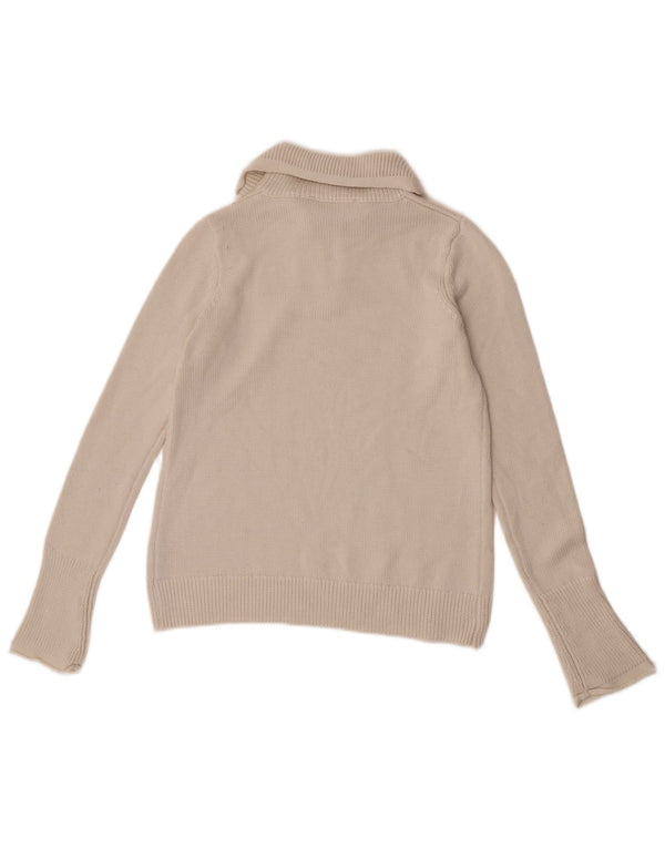 Pulover pentru femei Zara, cu fermoar, cu gât, UK 12 Medium White