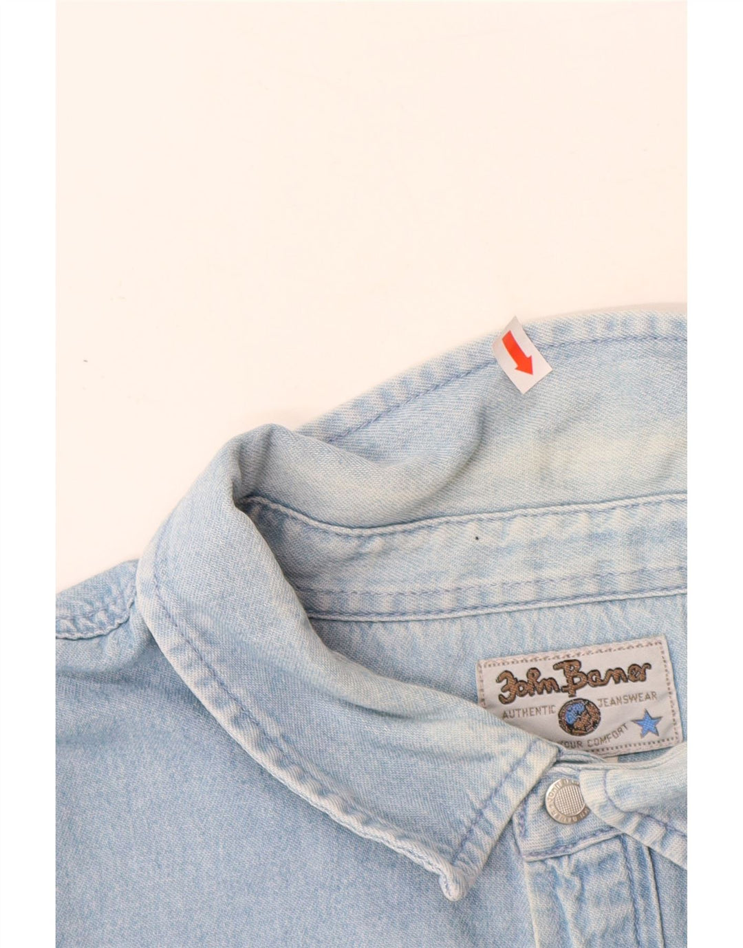 Cămașă din blugi pentru bărbați JOHN BANER, bumbac albastru 3XL