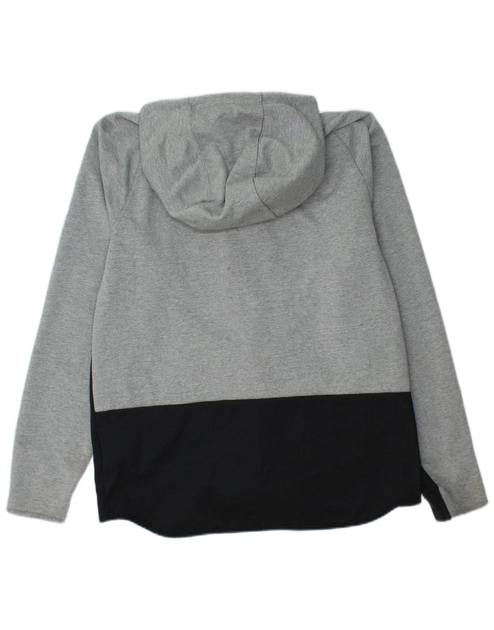 Pulover NIKE pentru bărbați, cu fermoar, din bumbac colorblock, gri mediu
