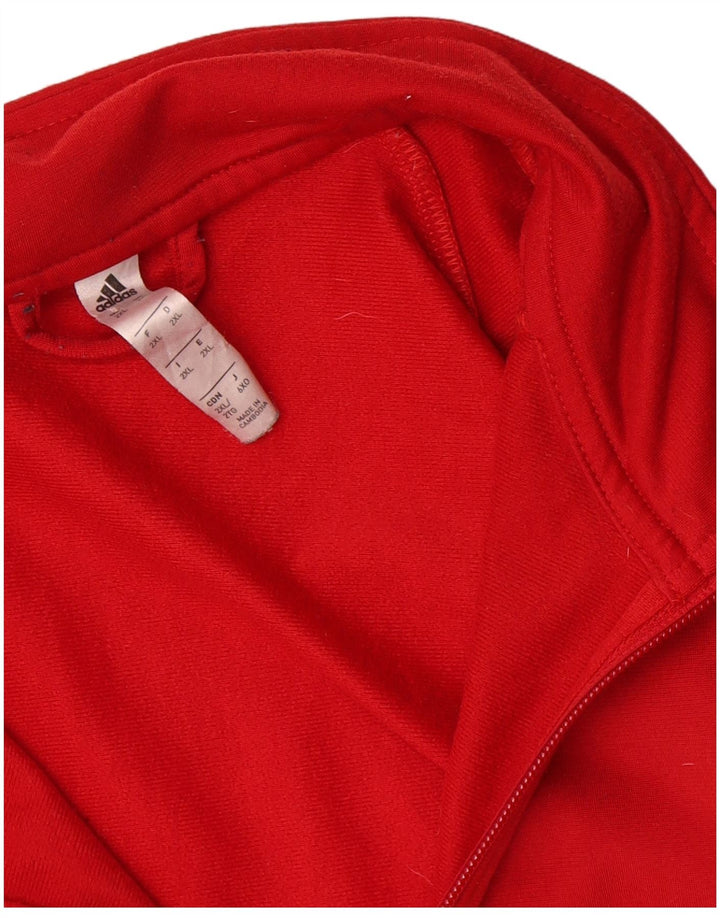 Jachetă de trening pentru bărbați Adidas 2XL poliester roșu