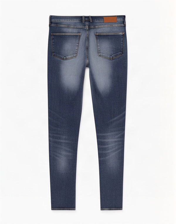 Blugi skinny distressed pentru femei Zara EU 42 Large W32 L33 Blue Bumbac