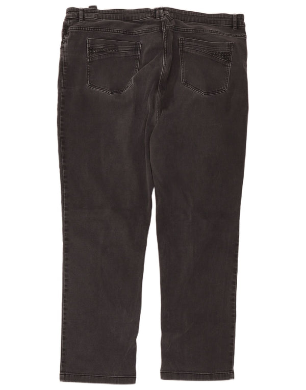 Blugi drepti pentru femei Marks & Spencer UK 24 4XL W40 L28 bumbac negru