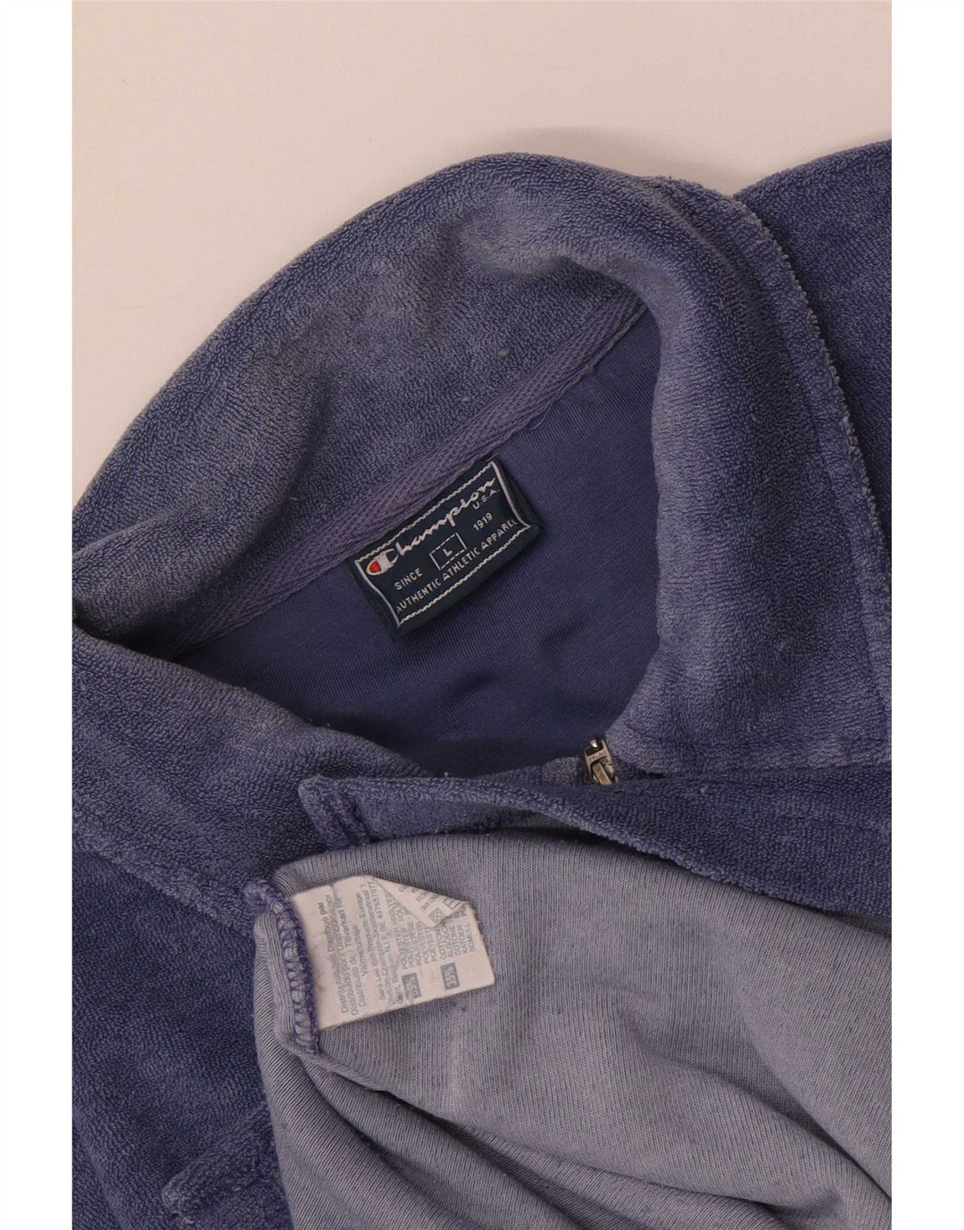 Tricou polo pentru bărbați Champion din catifea, mare, albastru, poliester