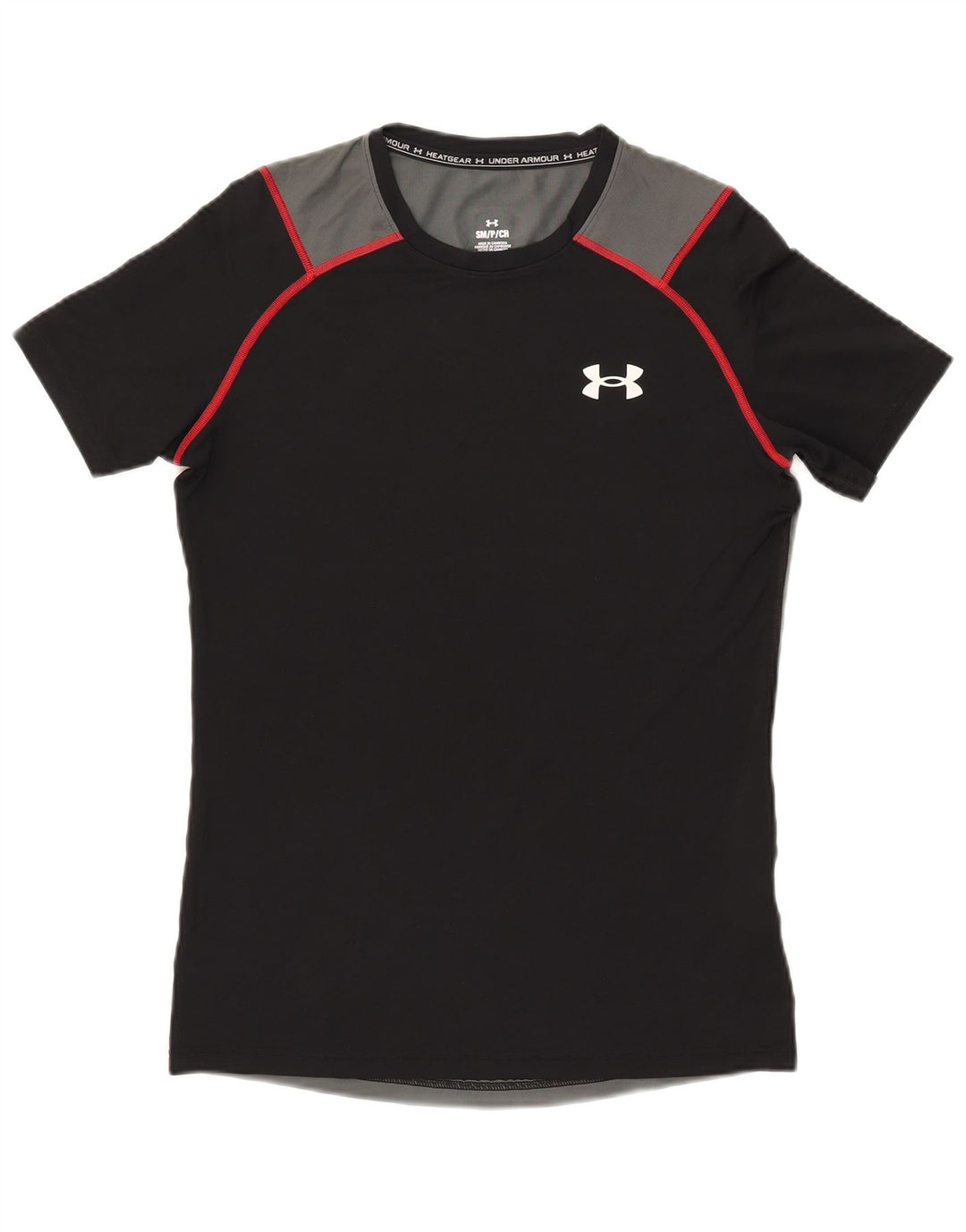 Tricou Under Armour pentru bărbați Top mic, negru, poliester color bloc