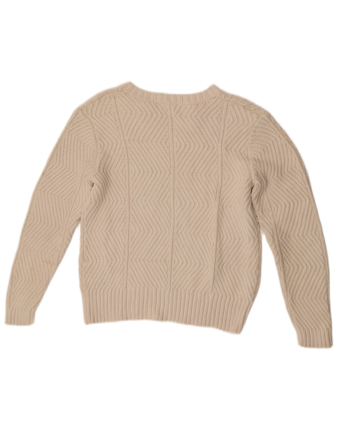 Pulover cu decolteu în V pentru femei Marks & Spencer UK 10 Small Off White
