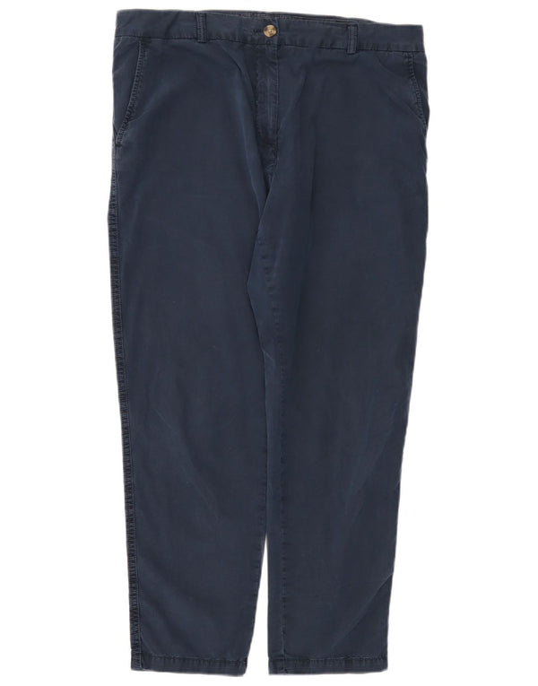 Marks & Spencer Pantaloni chino cu talie înaltă pentru femei UK 14 Large W34 L26 Bleumarin B
