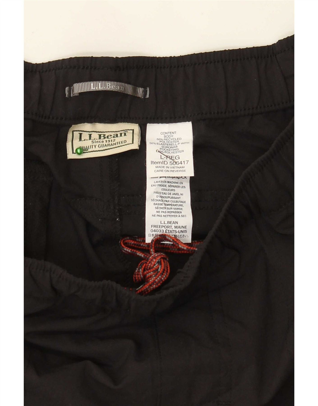 Pantaloni de trening pentru bărbați L.L.Bean Poliester negru mare