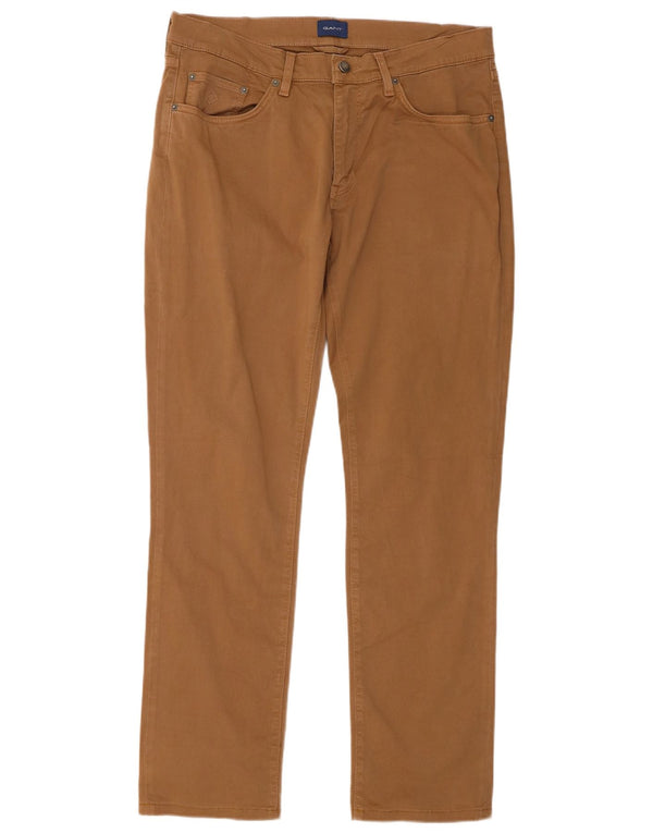 Pantaloni cargo subțiri pentru bărbați Gant L34 L32 bumbac maro