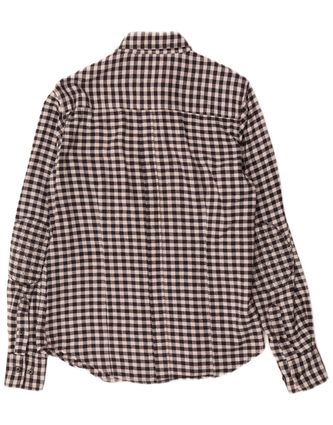 Cămașă de flanel pentru bărbați Zara Mediu Negru Gingham