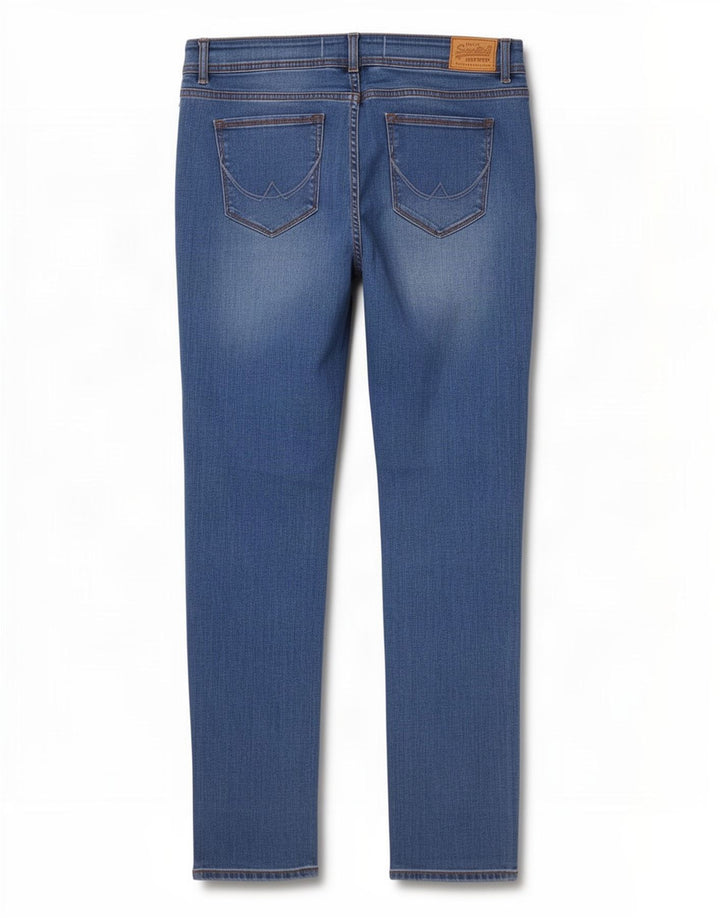 Blugi Superdry Imogen Slim pentru femei W32 L30 bumbac albastru