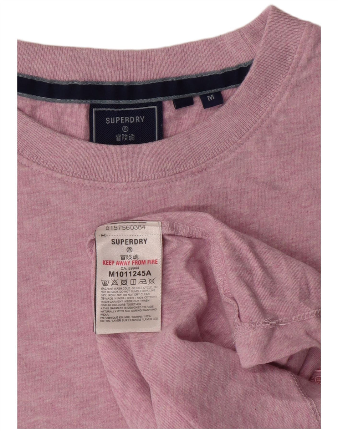 SUPERDRY Tricou Bărbați Top Bumbac Roz Mediu